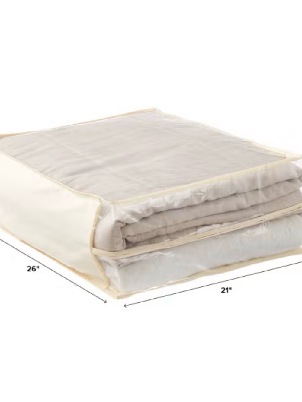 NWT Natural Cotton Twill Blanket Bag 26" x 21" x 10"